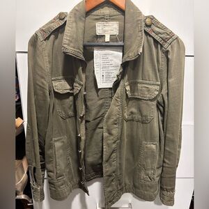 Current/Elliott Battalion Jacket in Olive. size 1/small